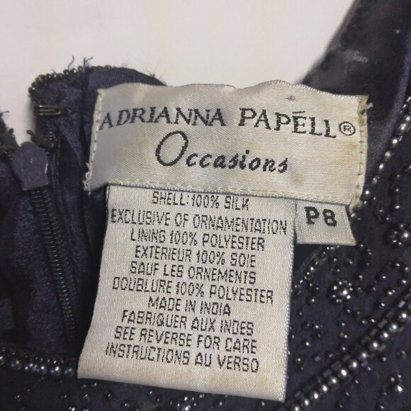 Vtg./Adrianna Papell, Navy Blue, P8 - Picture 2 of 6